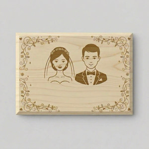 Tarjeta de Madera Ecológica con Soluciones RFID NTAG215 13.56 MHz para Invitaciones de Boda - Product Image 1