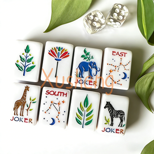 Ensemble de Mahjong Américain Pliable de Luxe, 160 Tuiles, Écologique, Comprend des Accessoires de Mahjong <span class=keywords><strong>Gratuits</strong></span> pour <span class=keywords><strong>les</strong></span> Jeux de Table - Product Image 1