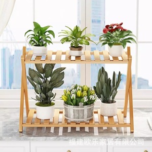 Étagère à fleurs/support de rangement pour rebord de fenêtre intérieur, étagère sur pied en bois massif pour balcon et fenêtre en baie, pour plantes pothos et succulentes - Product Image 1