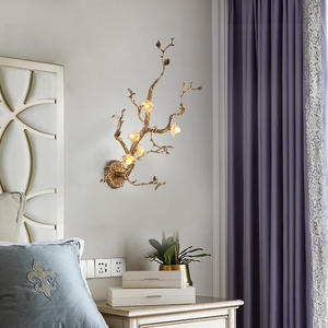 New Arrival Bedroom Living <b>Room</b> Wall <b>Light</b> Sconce Vintage Gold Copper Indoor <b>Led</b> Crystal Wall Lamps Modern - Product Image 3