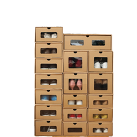Boîtes en carton rigide recyclables imprimées sur mesure de qualité supérieure avec poignée pour l'emballage des chaussures et des chaussettes - Forme et design personnalisables