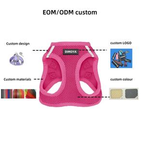 Benutzer definierte No Pull Hunde geschirr Leine Set Soft Mesh Pet Brust Weste für kleine mittelgroße Hunde Katzen Reflektieren des Nylon mit Spitzen dekoration - Product Image 2