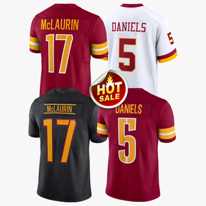 2025 hombres 5 Jayden Daniels 4 Frankie Luvu 17 Terry McLaurin fútbol americano Jersey cosido tamaño - Product Image 1