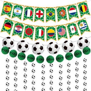 Décorations populaires en papier nid d'abeille à thème football pour arrière-plans <span class=keywords><strong>de</strong></span> fête – Offre spéciale - Product Image 5