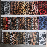 Cuir synthétique PVC 0,8 mm à motif léopard et vachette, résistant à l'abrasion, pour sacs, étuis, matériaux de chaussures et bagages