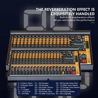 Mélangeur professionnel GMC-DT8 Console de mixage DSP à 99 effets Double égaliseur 7 bandes avec interrupteur muet pour 8 canaux