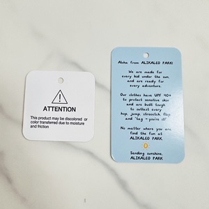 Hot bán tùy chỉnh Glossy in logo đu sang trọng giấy treo nhãn Logo thẻ may quần áo treo Tag cho quần áo - Product Image 4