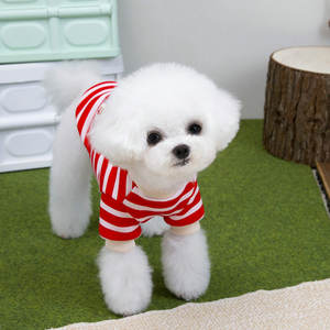 Strisce <span class=keywords><strong>Beat</strong></span> vestiti per animali domestici per cani gatti autunno inverno giacca calda per cuccioli felpa con cappuccio per cani vestiti carini per cani - Product Image 5