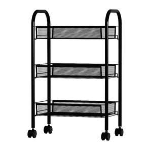 <span class=keywords><strong>Étagère</strong></span> Métallique Simple pour la Maison, Support Vertical à Fruits à 3 Niveaux, Organisateur de Rangement pour Salle de Bain et Cuisine avec Roues - Product Image 6
