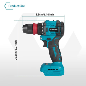 Destornillador Eléctrico <span class=keywords><strong>de</strong></span> Litio Recargable sin Escobillas, Ajuste <span class=keywords><strong>de</strong></span> Doble Velocidad, Multifuncional, Portátil, <span class=keywords><strong>de</strong></span> Impacto, para el Hogar - Product Image 1