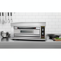 Four électrique compact 3,2 kW à un seul niveau, pour comptoir commercial, 1 plateau, pour boulangerie, pizza, pâtisserie, café, petite entreprise