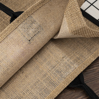 Sac fourre-tout pliable en jute mère-fille, grande capacité, toile, sensation haut de gamme, sac à main en lin, imprimé UV, vente chaude transfrontalière