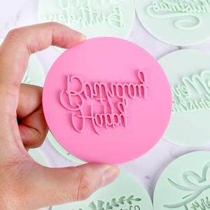 Acrylique <span class=keywords><strong>Joyeux</strong></span> <span class=keywords><strong>Anniversaire</strong></span> <span class=keywords><strong>Joyeux</strong></span> Noël Cookie Embosser Moule <span class=keywords><strong>Pochoir</strong></span> Fondant Glaçage Biscuit Moule Fournitures De Cuisson - Product Image 5