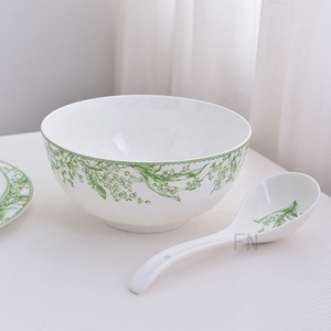 Wholesale 32pcs of Nordic Minimalist Lily of the Valley Pattern Porcelain Dinner and Charger <b>Set</b> - Product Image 3