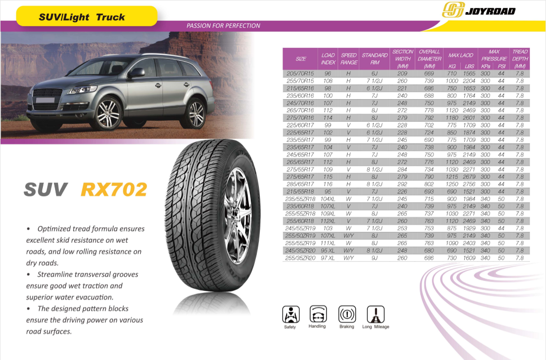 Joyroad 235/60R17 SUV Tires - Durable and Reliable Performance