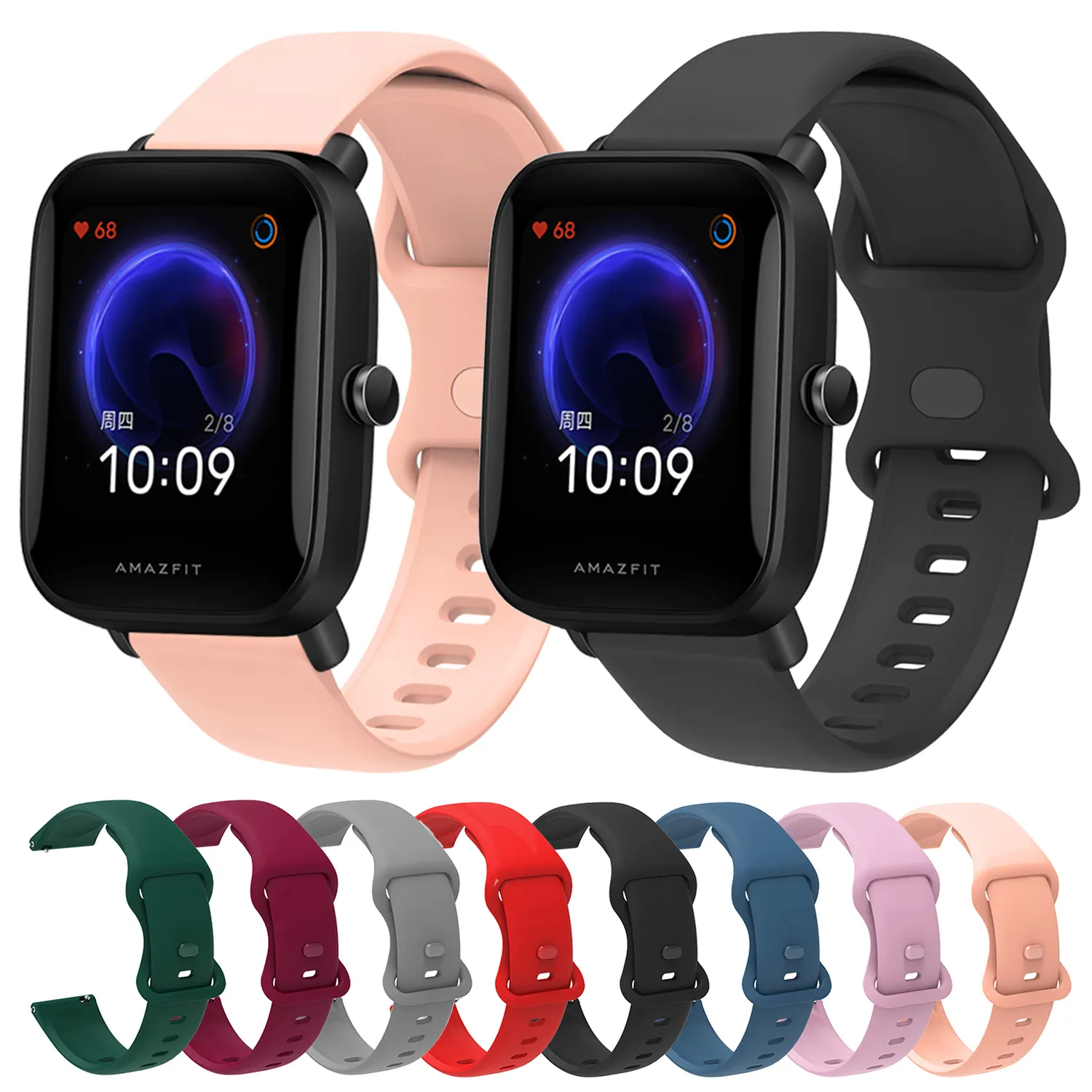 20mm Silicone Strap for Huami Amazfit Pop Pro Smart Watch Band for Huami Amazfit Bip 3 Bip S/U Pro
