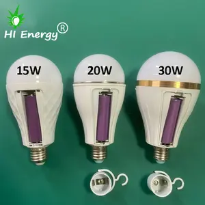 Hi Energy bohlam lampu led 20w, bola lampu AC isi ulang Super terang 20w