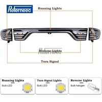 3 feux arrière centraux de hayon compatibles Dodge Durango 2014-2022, feux arrière centraux LED pour hayon + une paire de feux arrière extérieurs