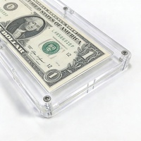 Supports de présentation transparents en acrylique pour billets de banque, cadre de présentation en acrylique pour billets de banque
