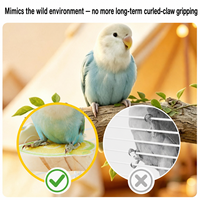 Yee Perchoir-plateforme pour perroquet, jouet de repose et de ponçage des griffes pour conure, agapornis, calopsitte, perruche, décoration de cage, bois naturel durable