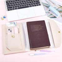 Housse de carnet en cuir PU avec compartiment, enveloppe étanche, porte-documents professionnel, organiseur en cuir pour carnet