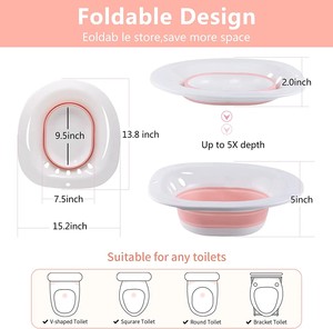 Di động có thể gập lại qua nhà vệ sinh chăm sóc sau sinh hậu môn chăm sóc hậu phẫu sitz bồn tắm nhà vệ sinh chỗ ngồi phòng tắm chậu vệ sinh nhà vệ sinh - Product Image 4