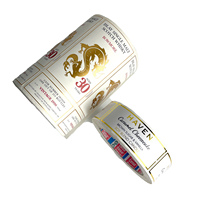 Etiquetas Adhesivas de Vinilo Impermeables Personalizadas con Estampado Metálico en Oro y Plata y Logotipo en Relieve para Botellas de Whisky