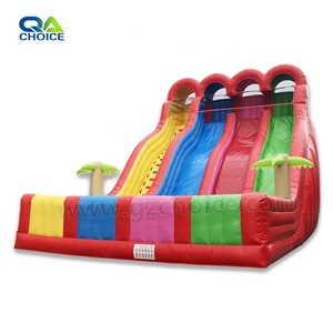 Giá rẻ Inflatable trượt trượt ba trượt nước Inflatable trượt nước với hồ bơi - Product Image 5