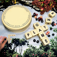 Jeu de Solitaire de Mots Croisés Alphabet Douze Lettres en Plastique Écologique Portable pour Camping et Éducation Familiale