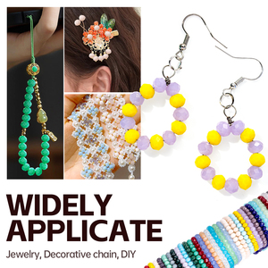 Bán buôn Mix Color pha lê hạt vòng mặt rondelle Glass Loose Spacer hạt đối với trang sức làm vòng tay DIY phụ kiện - Product Image 5