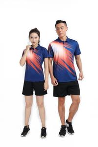 Polo de badminton personnalisé avec impression flamme, séchage rapide, anti-transpiration, respirant, uniforme sportif d'équipe, vente en gros, logo personnalisé - Product Image 4