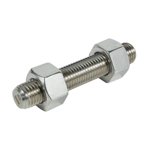 Perno de Aleación Monel <span class=keywords><strong>400</strong></span> K500 e Inconel 718 2.4360 2.4375 2.4668 de <span class=keywords><strong>1</strong></span>/2" x 8" con Dos Tuercas y Dos Arandelas - Product Image 1