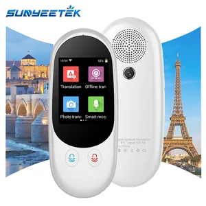 Sunyeetek F1 Smart Language Translator Device support offline/hotspot/WiFi 119 Languages 10 Offline Languages