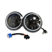 Nouvelle Arrivée 7 Pouces 60W 12V Ronde LED Travail Lumière pour Voitures Haut Bas Faisceau Blanc Couleur Angel Eyes 24V Tension Vente Chaude Fabriqué en Chine
