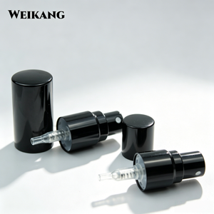 Pulvérisateur à fine brume noir avec capuchon complet en aluminium et plastique, pompe <span class=keywords><strong>de</strong></span> pulvérisation cosmétique pour les soins capillaires et les flacons <span class=keywords><strong>de</strong></span> spray corporel - Product Image 1