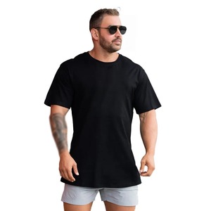 Venta al por mayor de fábrica, Camiseta de algodón 100% 180 Gsm, logotipo impreso personalizado, tela tejida de estilo Formal holgada - Product Image 1