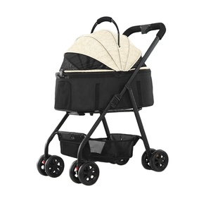 Cochecito 2 en 1 <span class=keywords><strong>para</strong></span> Mascotas con Transportín Extraíble, Diseño Plegable <span class=keywords><strong>para</strong></span> <span class=keywords><strong>Perros</strong></span> y Gatos Pequeños/Medianos, Parasoles y Asiento <span class=keywords><strong>para</strong></span> <span class=keywords><strong>Coche</strong></span> Todo Terreno - Product Image 1