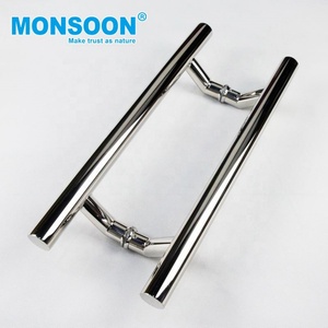 Manija de Puerta Larga de Acero Inoxidable en Forma de H para Entrada, Manija de Puerta Corredera de Vidrio Grande para Cuarto de Ducha, Herraje de Doble Cara - Product Image 1