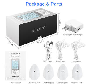 Taşınabilir LCD ekran Tens EMS elektro terapi cihazı masaj onlarca elektrotlar ped kas stimülatörü - Product Image 5