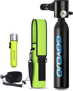 GOYOJO Mini-bouteille de plongée 0,5 L, kit de plongée portable, réservoir respiratoire rechargeable 3000 PSI pour entraînement de respiration sous-marine de 6 à 12 minutes - Product Image 1