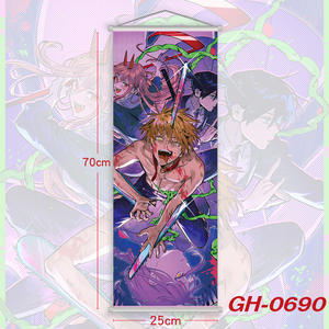 Décorer suspendus photos 25*70cm dessin animé décoration murale affiche défilement Makima tronçonneuses personnage Anime mur défilement - Product Image 6