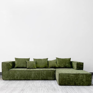 Sofá combinado verde oliva de compresión escandinavo personalizable, sofá modular de espuma de alta densidad informal simple para dormitorio - Product Image 2