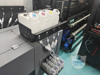Impresora de Gran Formato de 1.8m 3.2m, Impresora Digital de Papel de Sublimación para Pancartas Fotográficas de Rollo a Rollo con Dos Cabezales Epson I3200