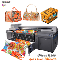 Impresora UV Híbrida de 1.8m con 8 Cabezales para I3200, para Papel Tapiz Brillante en Rollo, Adhesivos para Coche, Película para Ventanas, Alta Productividad, Gran Venta