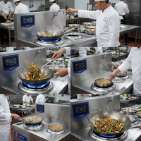 Cocina de Inducción de Acero Inoxidable Tipo Fuchu Engineering, Rango de Potencia para Salteados, Modo de Ahorro de Energía de Doble Combustible, 1 Año de Garantía, Comercial