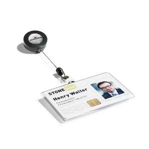 DURABLE - 8016-19 Portatarjetas semirrígido con Caracol yo-yo para 1 tarjeta horizontal (paquete múltiple)-EAN 4005546804187 BADGES - Product Image 2