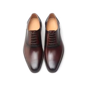 Chaussures Oxford de mariage haut de gamme pour hommes en cuir véritable italien, faites à la main, à enfiler, brodées camouflage, légères pour l'automne - Product Image 4