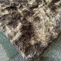 Tapis moelleux et duveteux à poils longs avec dos antidérapant, couleur dégradée tie-dye, en polyester, pour chambre à coucher, salon, décoration intérieure