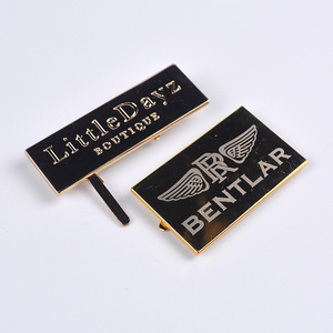 Etiquetas de Metal de precio barato de alta calidad etiquetas de Metal de ropa grabadas personalizadas etiquetas de logotipo de marca para bolsas de ropa etiqueta - Product Image 1
