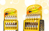 Support d'affichage d'accessoires d'affichage acrylique de boisson double face de conception de marque pour le supermarché